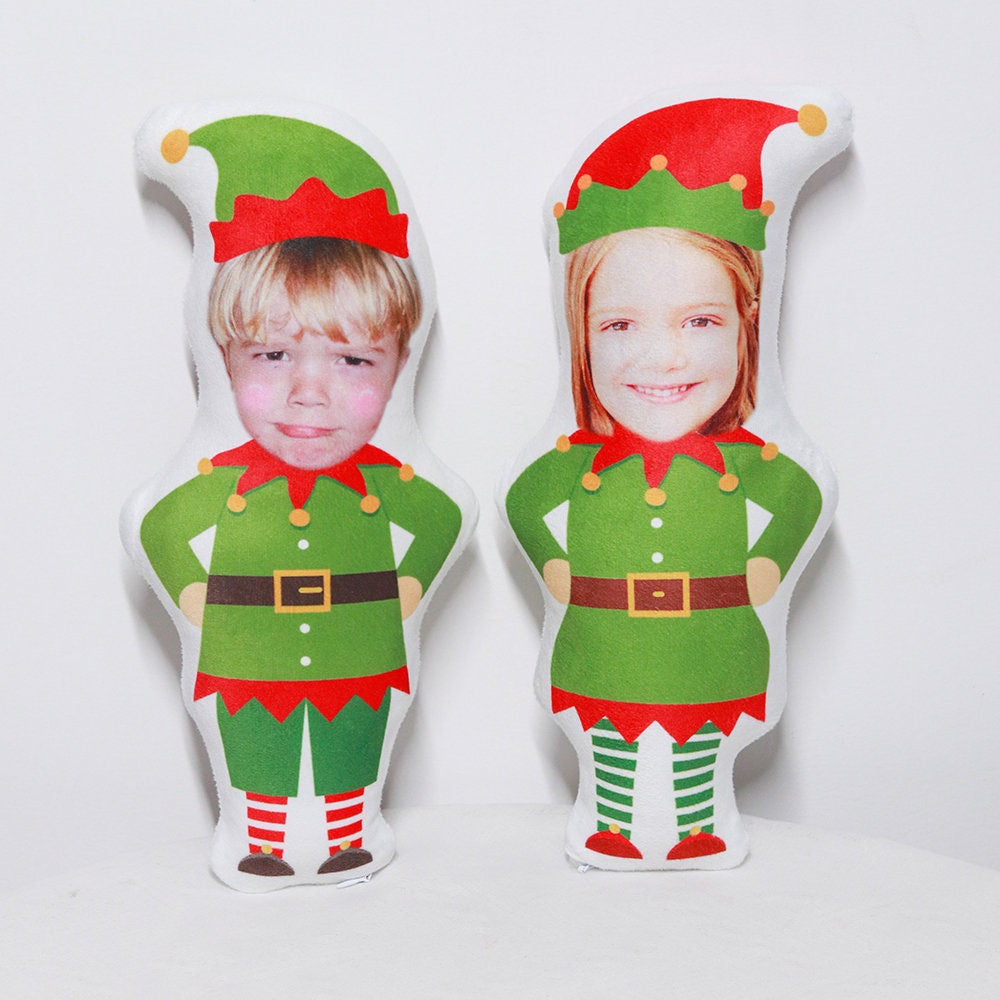 My Face Pillow Custom Personalized Photo Pillow Gift Christmas Elf Christmas Angel Costume Throw Pillow Mini Photo Costumes Dolls and Toys-ilovevango