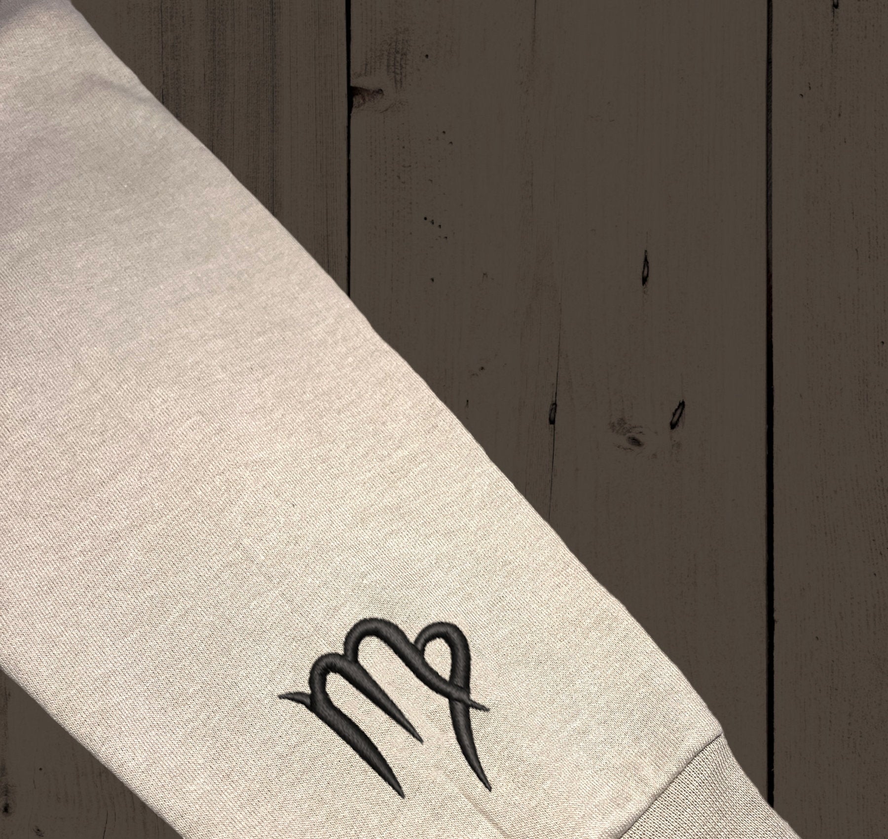 Hoodie | Custom Embroidered Roman Numeral Date + Zodiac Sign on Sleeves | Couple's Hoodie | Engagement Hoodie-ilovevango