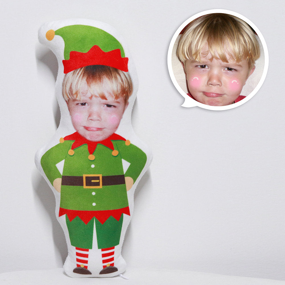 My Face Pillow Custom Personalized Photo Pillow Gift Christmas Elf Christmas Angel Costume Throw Pillow Mini Photo Costumes Dolls and Toys-ilovevango