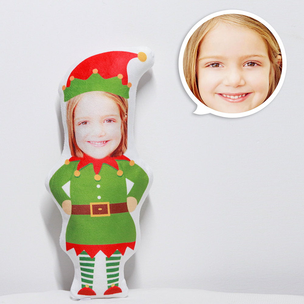 My Face Pillow Custom Personalized Photo Pillow Gift Christmas Elf Christmas Angel Costume Throw Pillow Mini Photo Costumes Dolls and Toys-ilovevango