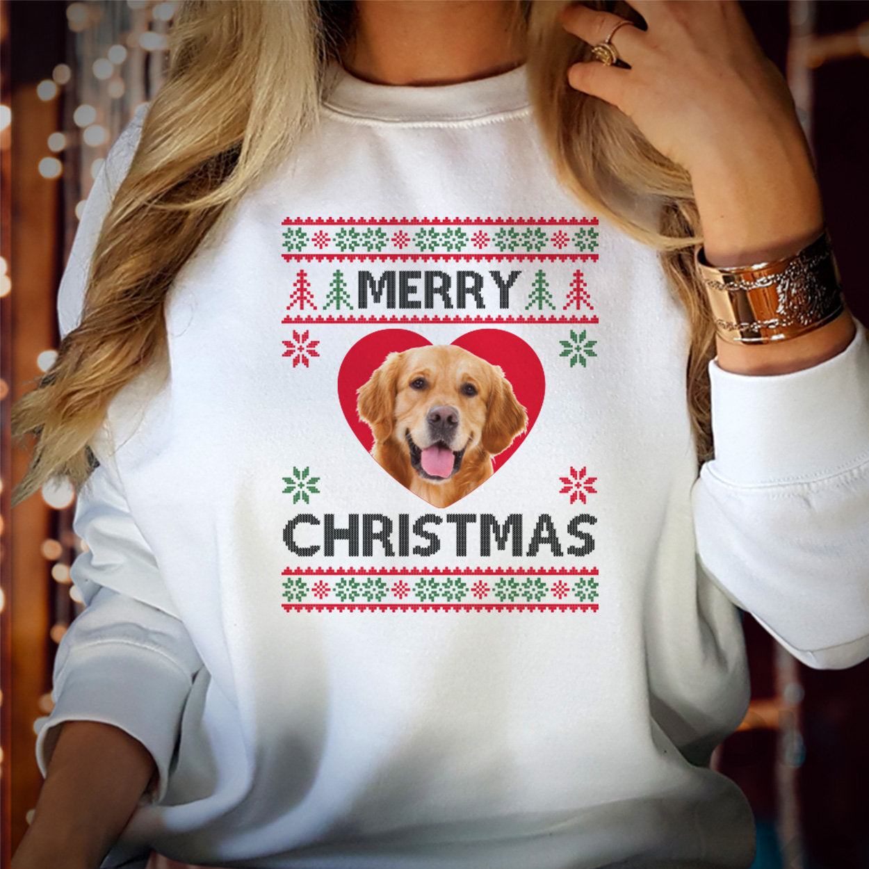PERSONALISED_SWEATSHIRT CUSTOMISED Christmas Sweatshirt Ugly Xmas Personalised Image Photo Picture of Pet Cat Dog Mum Dad Gift Jumper-ilovevango