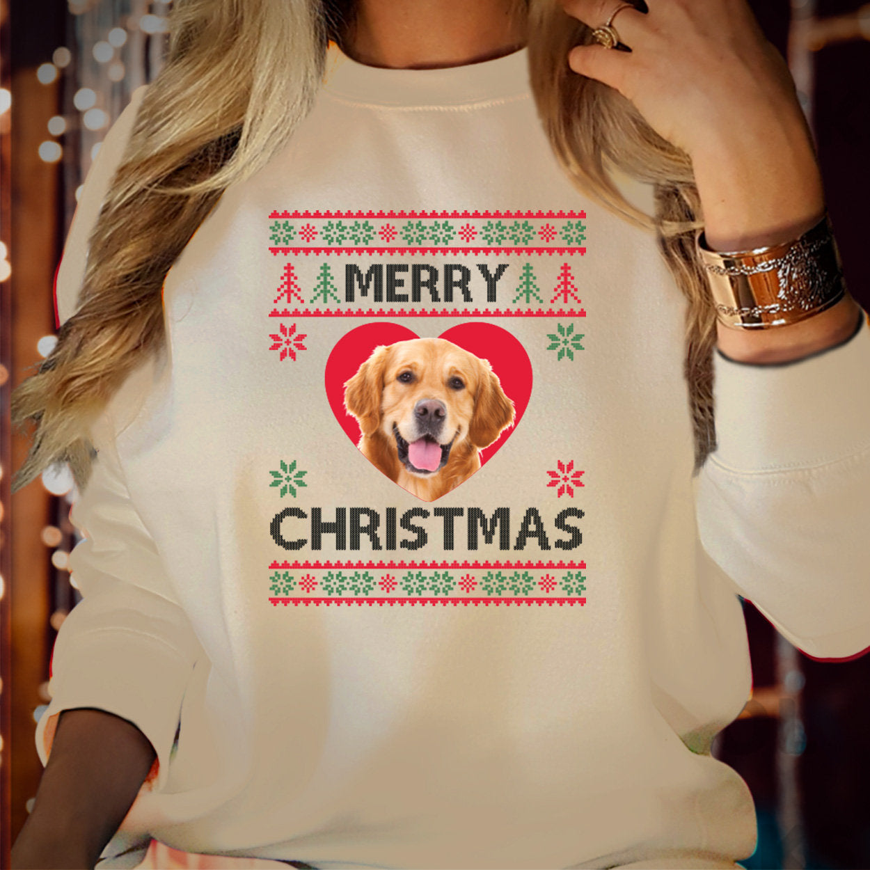 PERSONALISED_SWEATSHIRT CUSTOMISED Christmas Sweatshirt Ugly Xmas Personalised Image Photo Picture of Pet Cat Dog Mum Dad Gift Jumper-ilovevango