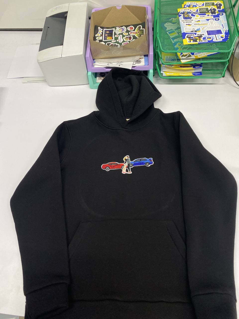 Gift for Boyfriend Embroidered by Car Family Couple Photo Portrait Hoodie Embroidery Photography Crewneck Sweatshirt Romantic Custom-ilovevango