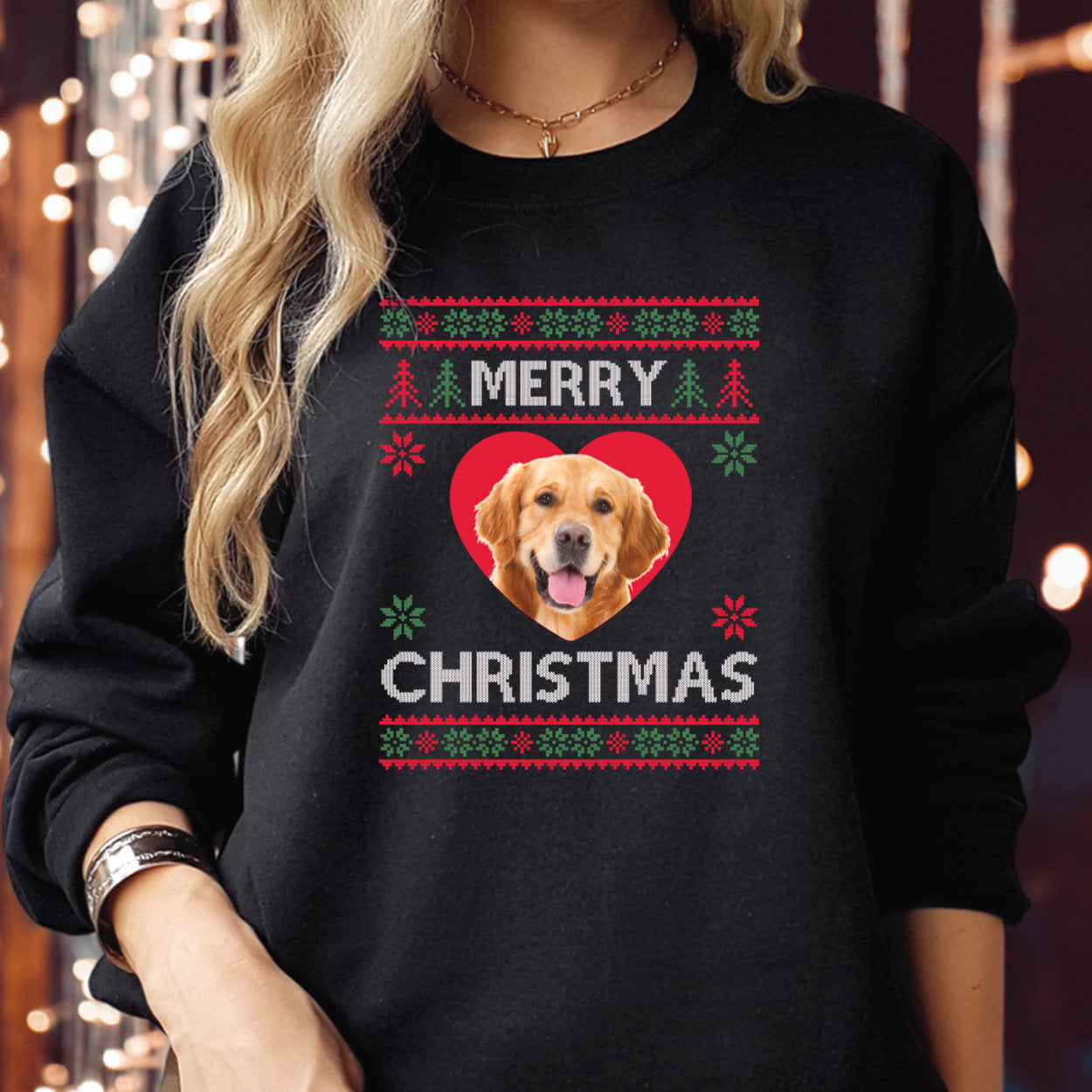 PERSONALISED_SWEATSHIRT CUSTOMISED Christmas Sweatshirt Ugly Xmas Personalised Image Photo Picture of Pet Cat Dog Mum Dad Gift Jumper-ilovevango