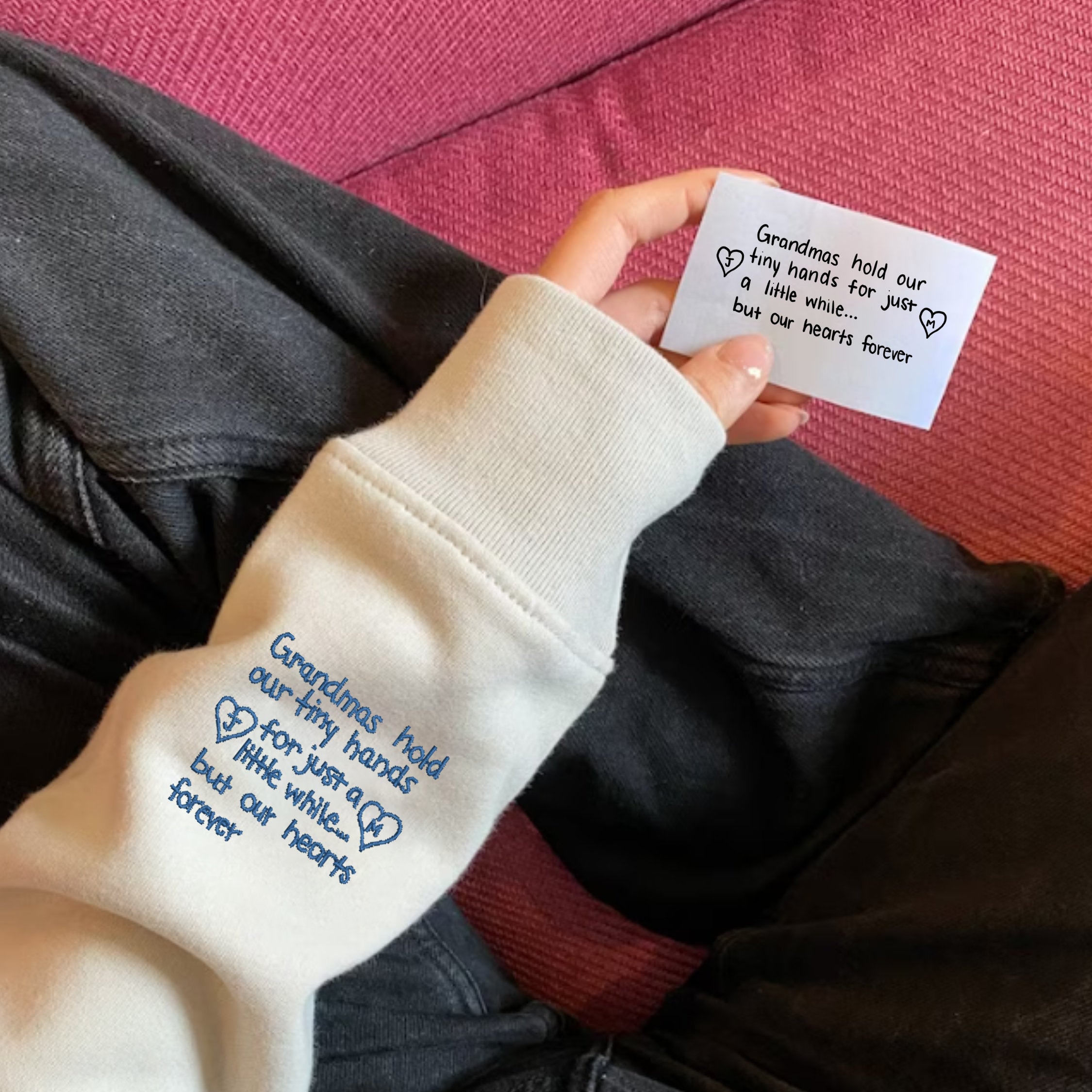 Custom Embroidered Handwriting Sweatshirt, Handwriting Embroidery Sweatshirt, Couples Anniversary Wedding Sweatshirt, Handwriting Sweatshirt-ilovevango