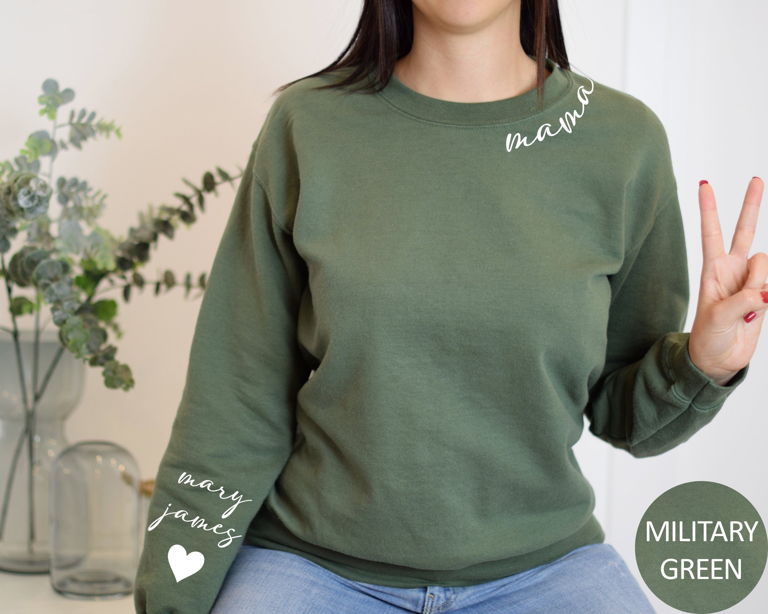 Plus Velvet Style-Custom Collar Mama Sweatshirt/Hoodie-ilovevango