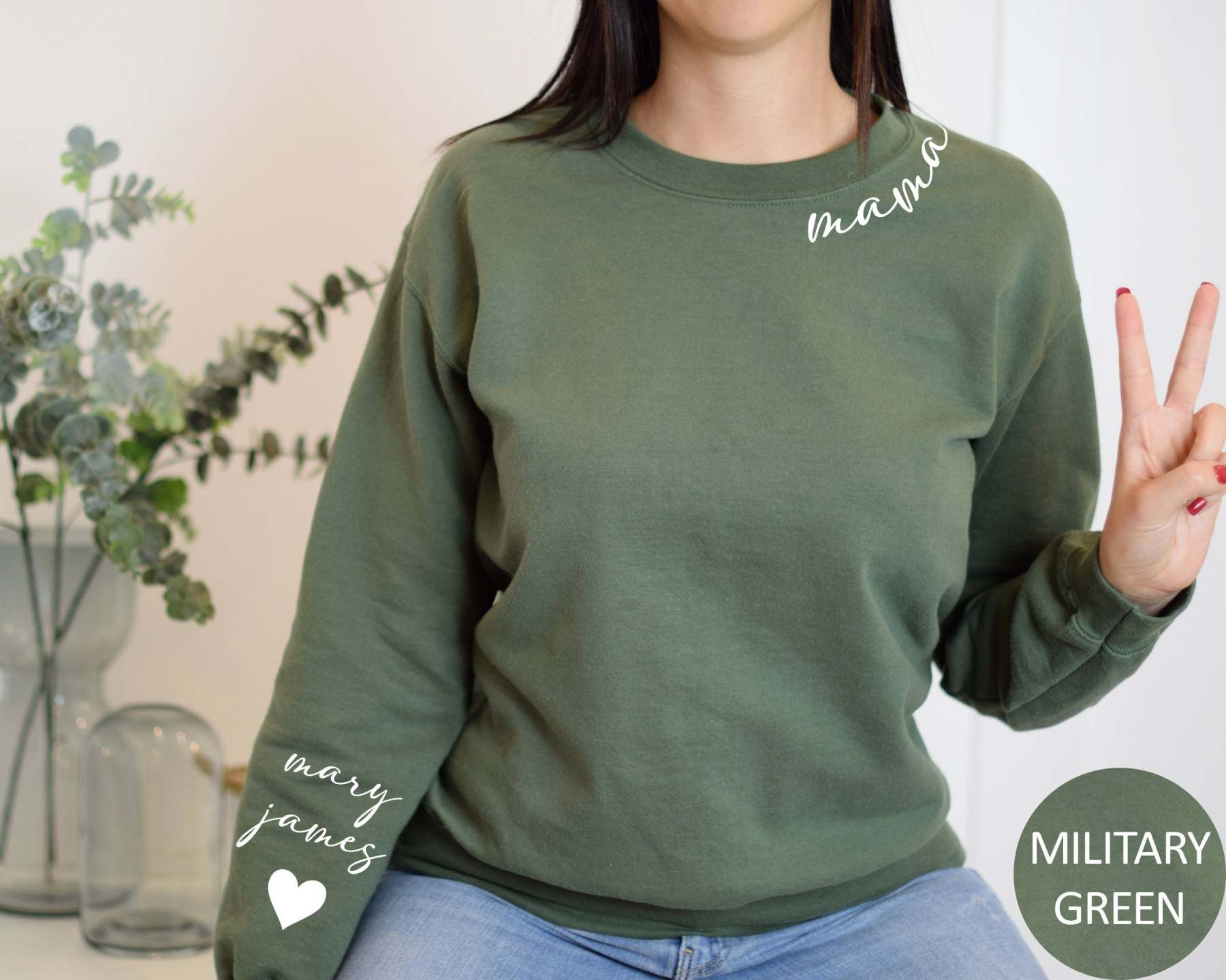 Plus Velvet Style-Custom Collar Mama Sweatshirt/Hoodie-ilovevango