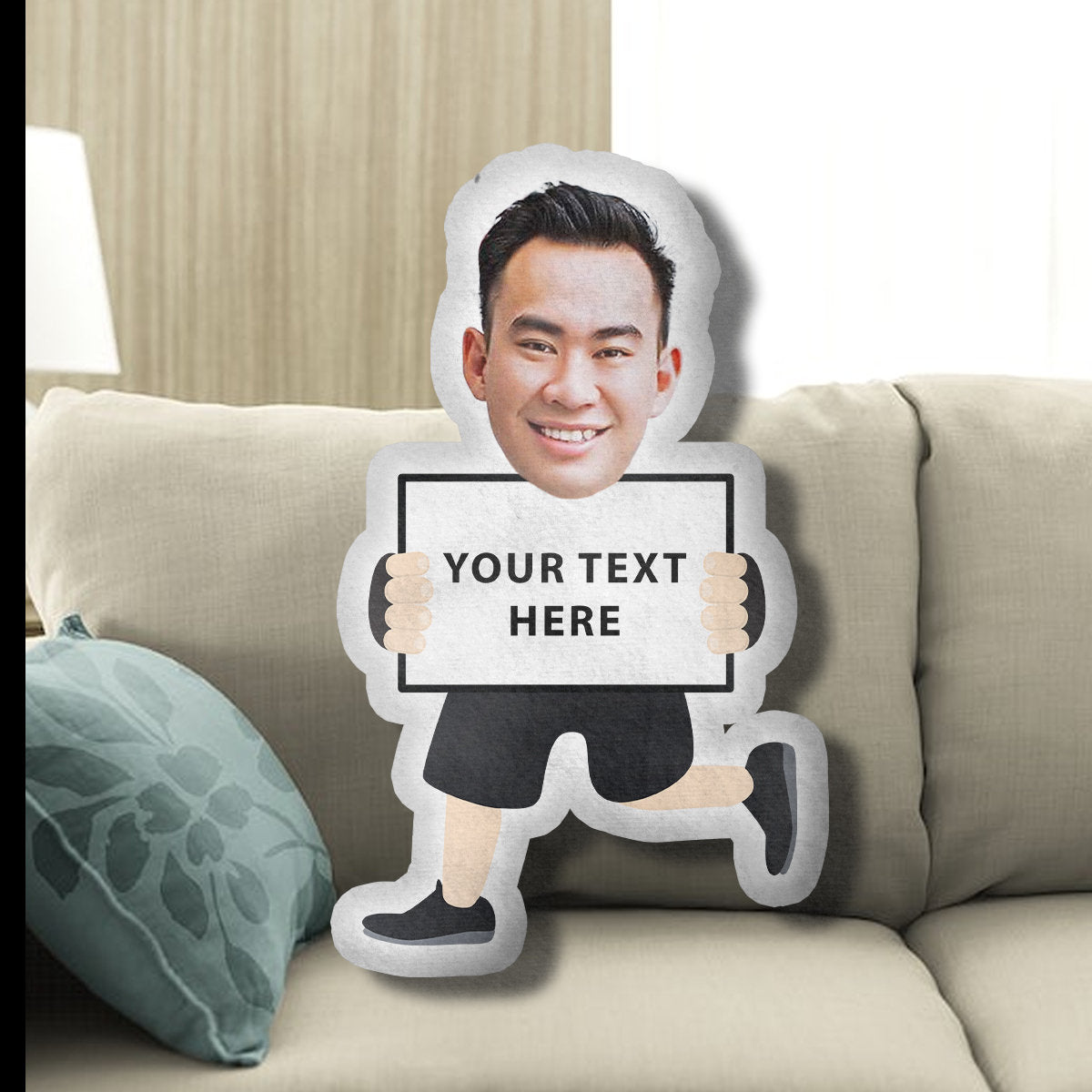 Custom Face Photo Pillow in Funny Idea Shape - Personalized 3D Photo Face Pillow - Custom Photo Pillow & Human Pillow-ilovevango