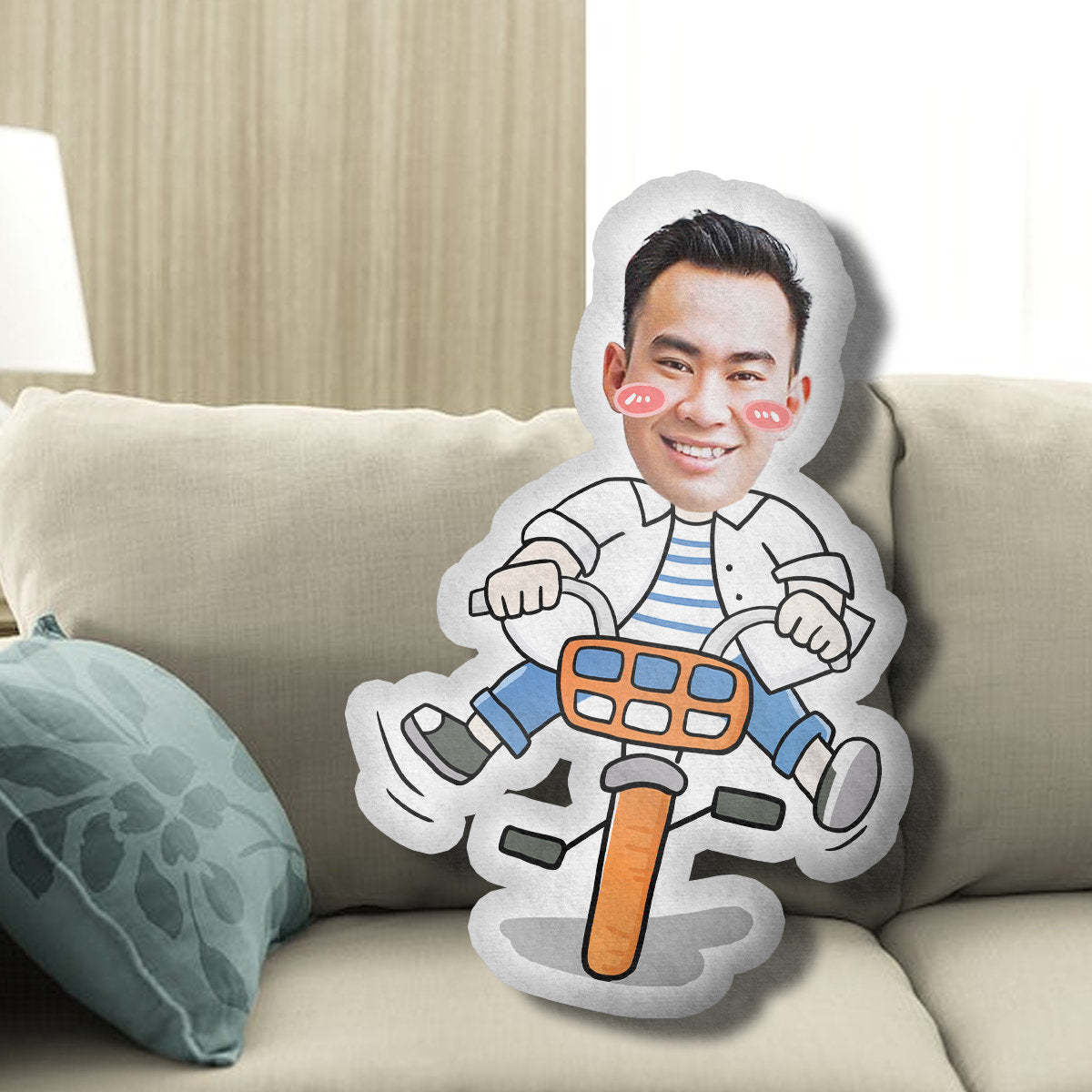 Custom Face Photo Pillow in Funny Idea Shape - Personalized 3D Photo Face Pillow - Custom Photo Pillow & Human Pillow-ilovevango