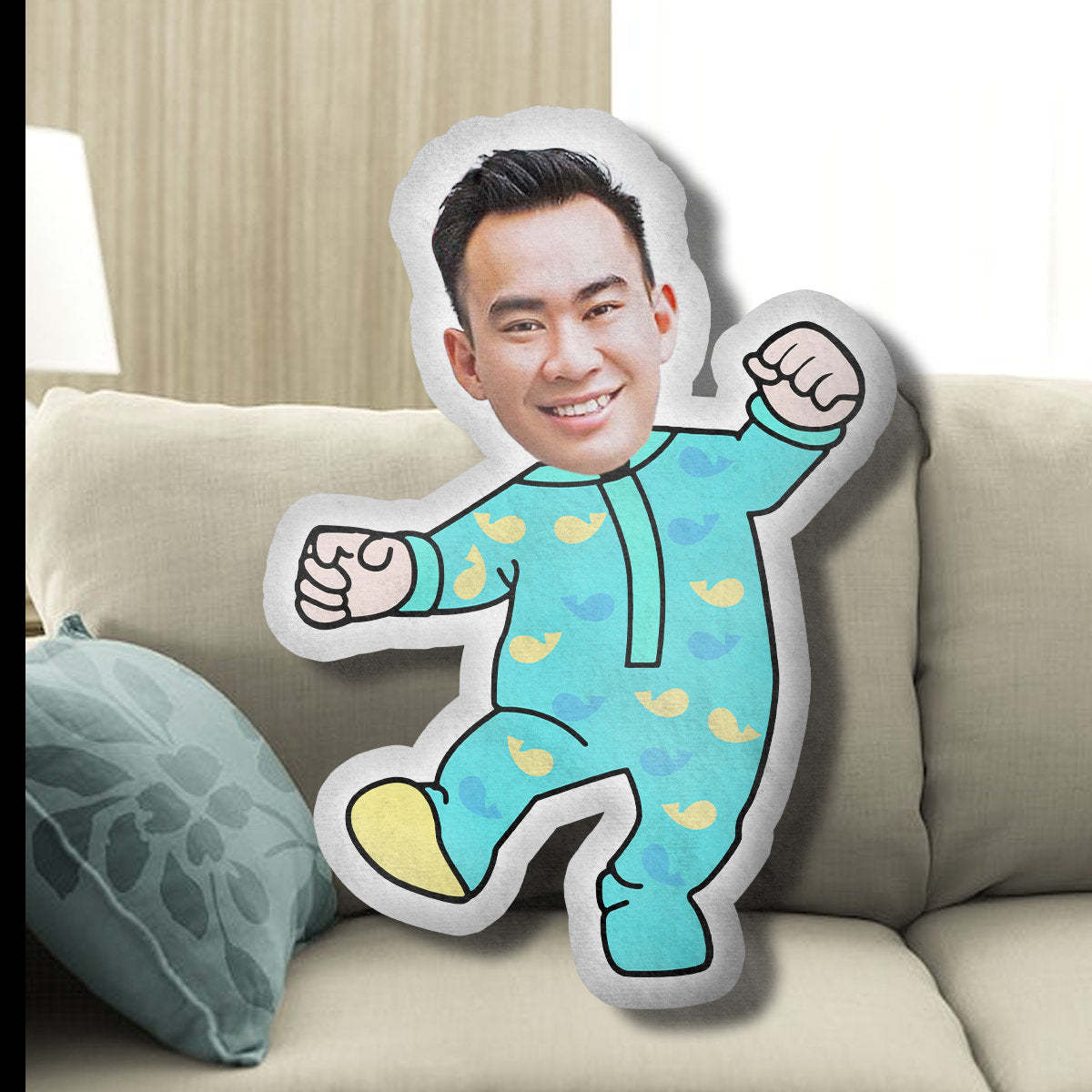 Custom Face Photo Pillow in Funny Idea Shape - Personalized 3D Photo Face Pillow - Custom Photo Pillow & Human Pillow-ilovevango