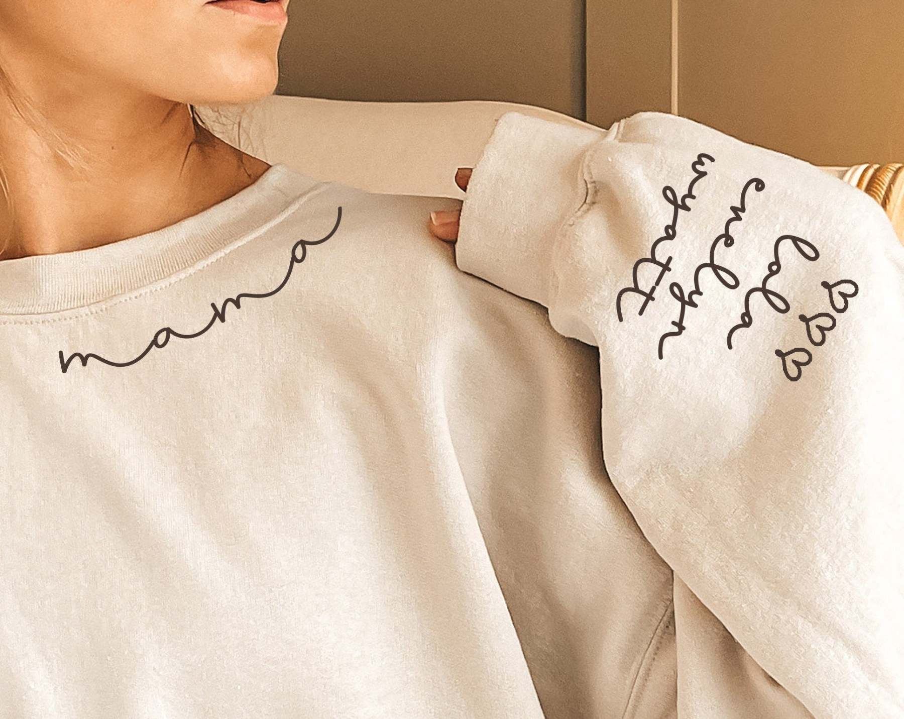 Plus Velvet Style-Custom Collar Mama Sweatshirt/Hoodie-ilovevango