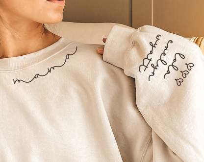Plus Velvet Style-Custom Collar Mama Sweatshirt/Hoodie-ilovevango