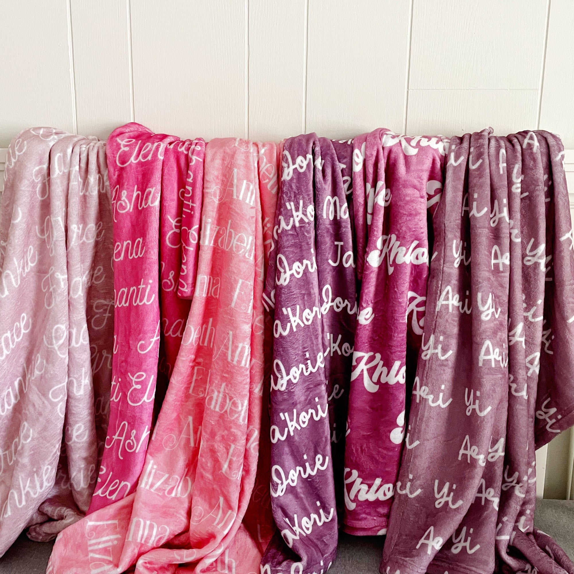 Personalized Custom Blanket, Baby Girl Blanket, Name Blanket, Girl Blanket Gift, Baby Blanket, Kids Blanket-ilovevango