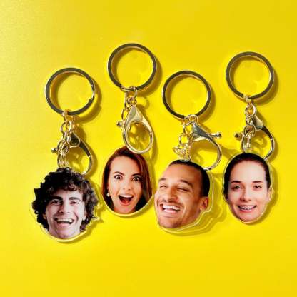 Custom Pet Keychain Personalized Photo Cutout Keychain Custom Face Keyring Gifts For Pet Lover