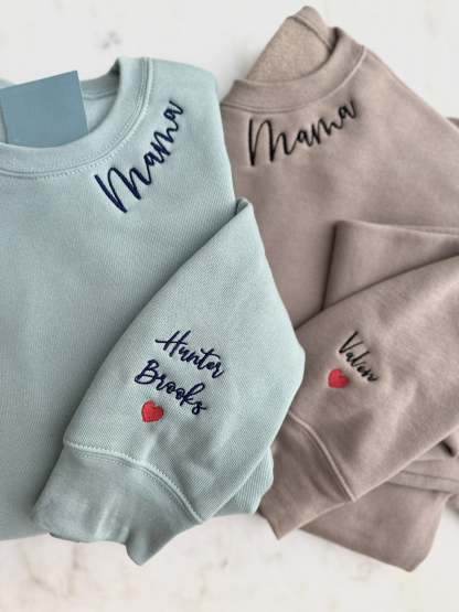 Personalized Sweatshirt for Mom, Nana, Grandma, Teacher, Mama Sweatshirt With Names, Custom Gift Sweatshirt, Personalized Gifts For Mom-ilovevango