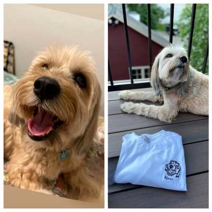 Personalized Embroidered Pet Crewneck| Custom Portrait Pet from photo Hoodie | Embroidered Pet Sweatshirt | Cat Mom Gift | Dog Lover Gift-ilovevango