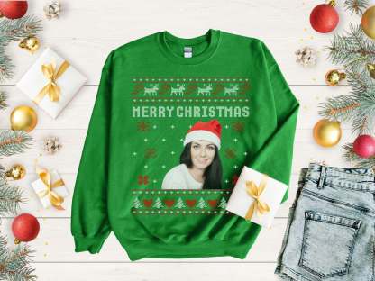 Custom Ugly Christmas Sweater, Custom Face Sweatshirt, Personalised Christmas Jumper, Photo Sweatshirt, Xmas Jumper, Ugly Holiday Sweater-ilovevango