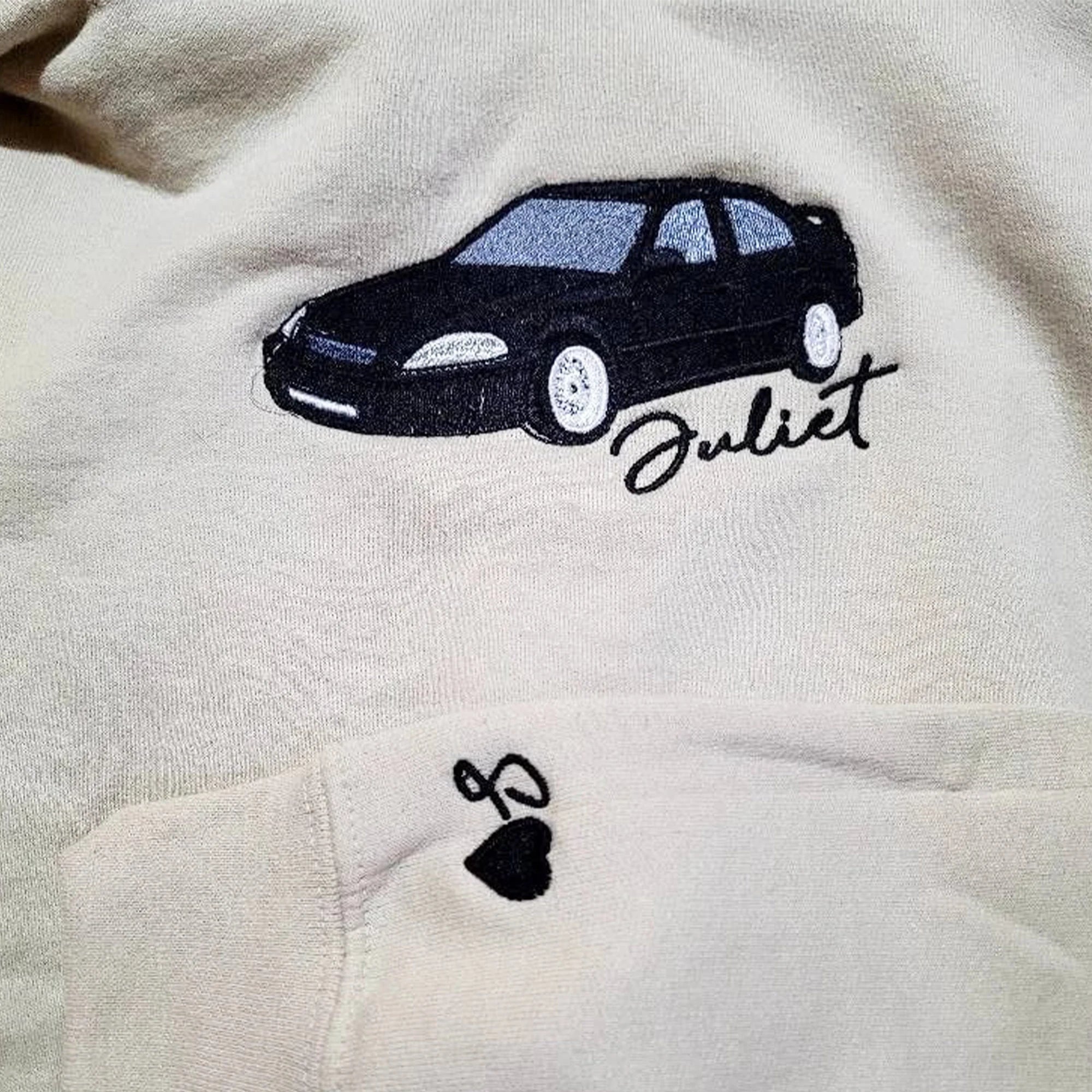 Custom Embroidered Car Hoodie, The Perfect Gift for Car Lovers - a Personalized Embroidered Sweatshirt, Dad Gift, Gift For Him-ilovevango