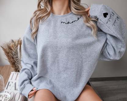 Plus Velvet Style-Custom Collar Mama Sweatshirt/Hoodie-ilovevango