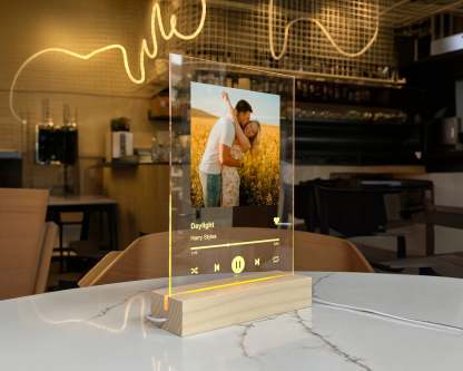 Personalized Music Plaque, Custom Album Cover Song Plaque, Custom Music LED Light, Music Night Light, Night Lamp, Music Love Birthday-ilovevango