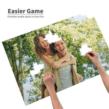 Custom Photo Puzzles,Personalized 300-500-1000 Piece Wooden Picture Puzzle,Customized Gifts for Her/Him-ilovevango