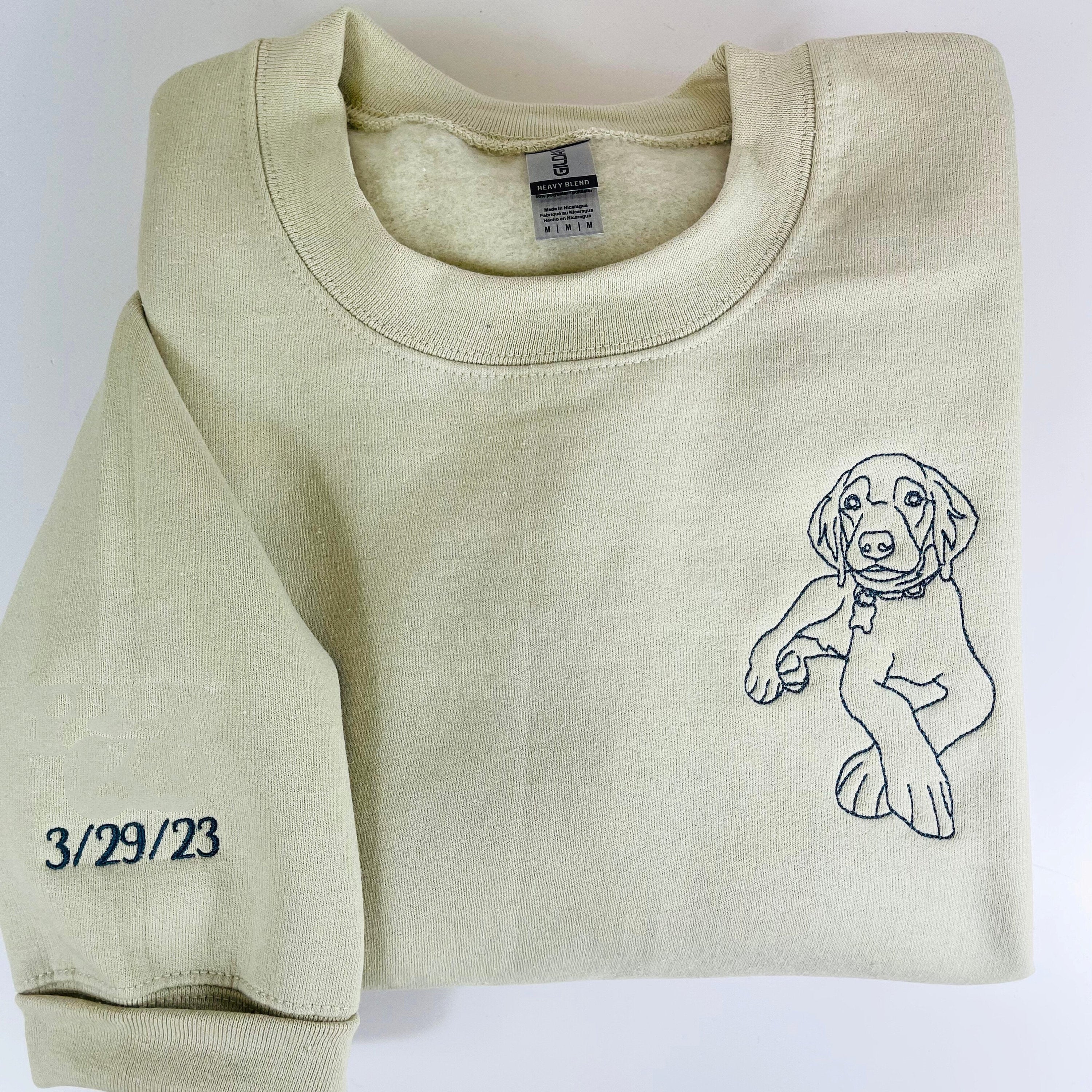 Custom Embroider Sweatshirt Outline Photo, Valentine Date Gift For Couple, Personalized Portrait From Photo Tshirt Couple Hoodie For Him Her-ilovevango