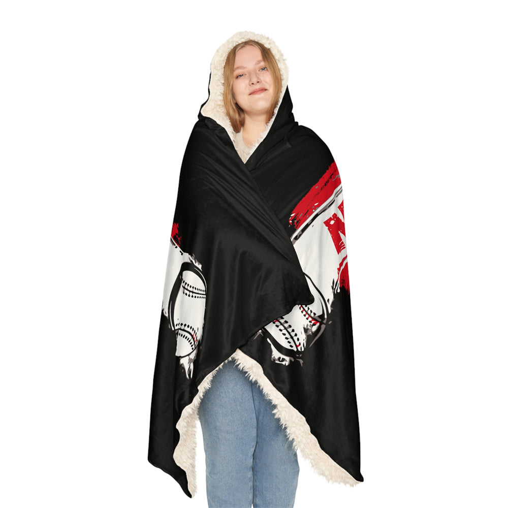 Personalized Baseball Hooded Blanket Custom Blanket Gifts