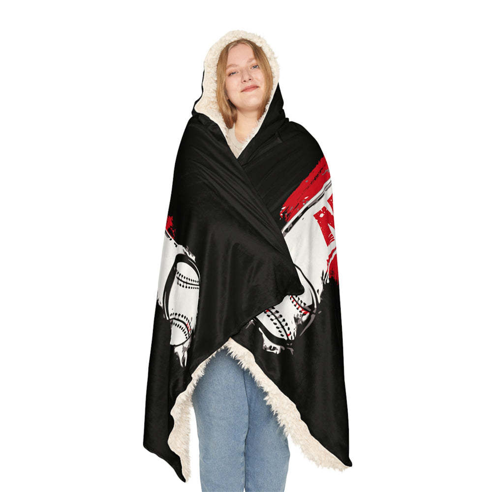 Personalized Baseball Hooded Blanket Custom Blanket Gifts