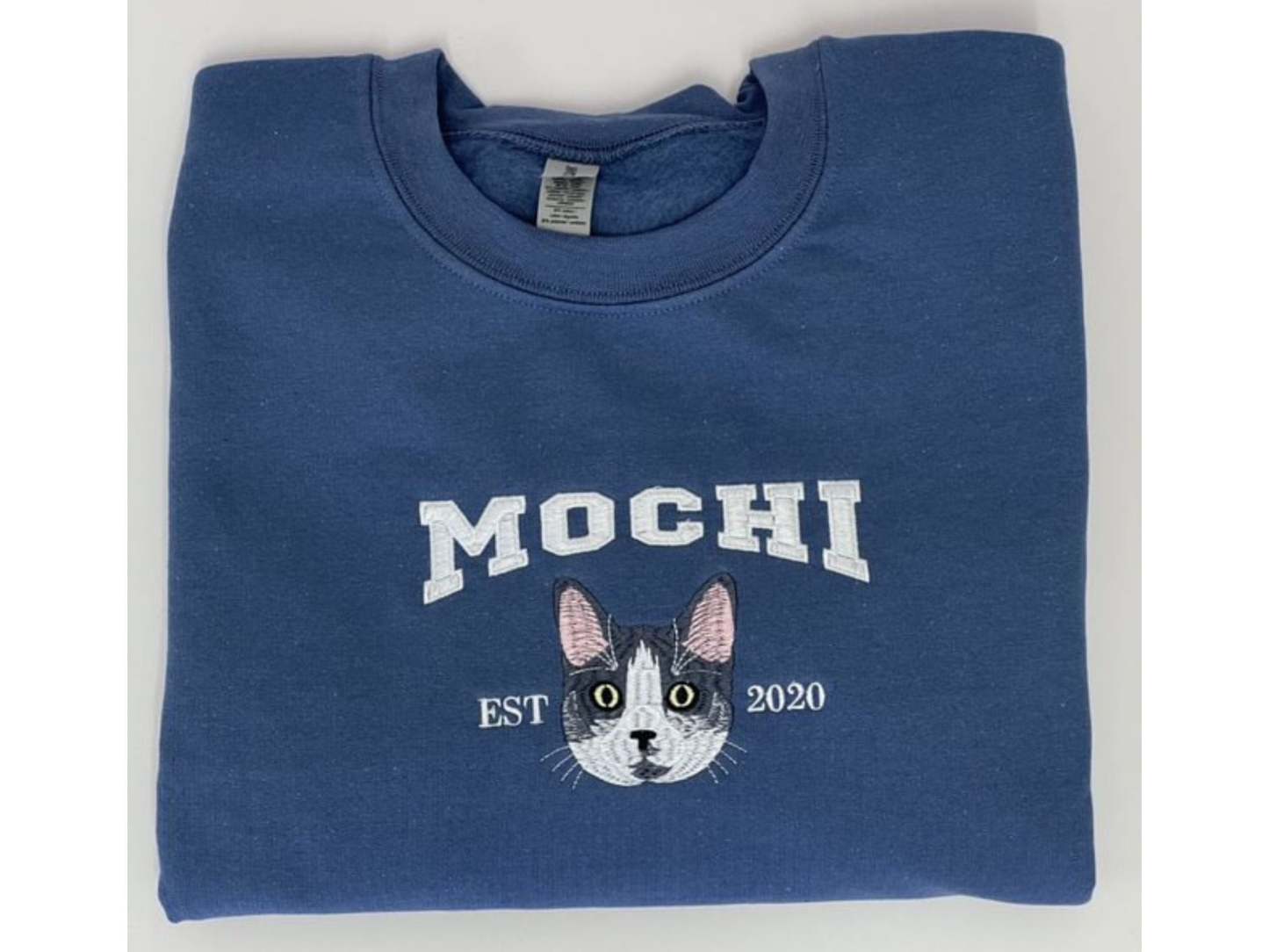 Custom Pet Embroidery Sweatshirt from Photo, Personalized Dog Embroidered Sweatshirt, Pet Face Sweatshirt, Crewneck, Tee or Hoodie-ilovevango