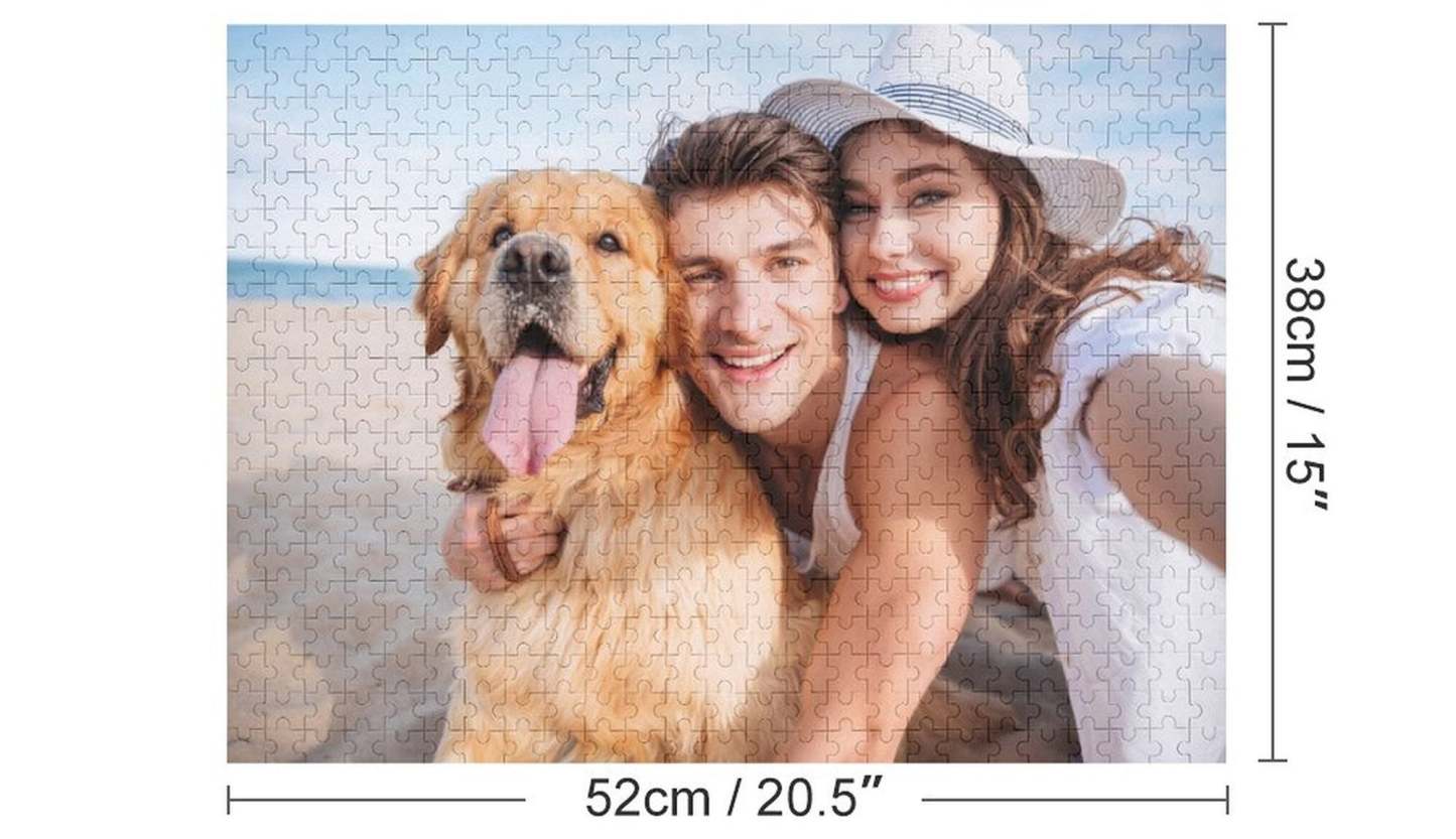 Custom Photo Puzzles,Personalized 300-500-1000 Piece Wooden Picture Puzzle,Customized Gifts for Her/Him-ilovevango