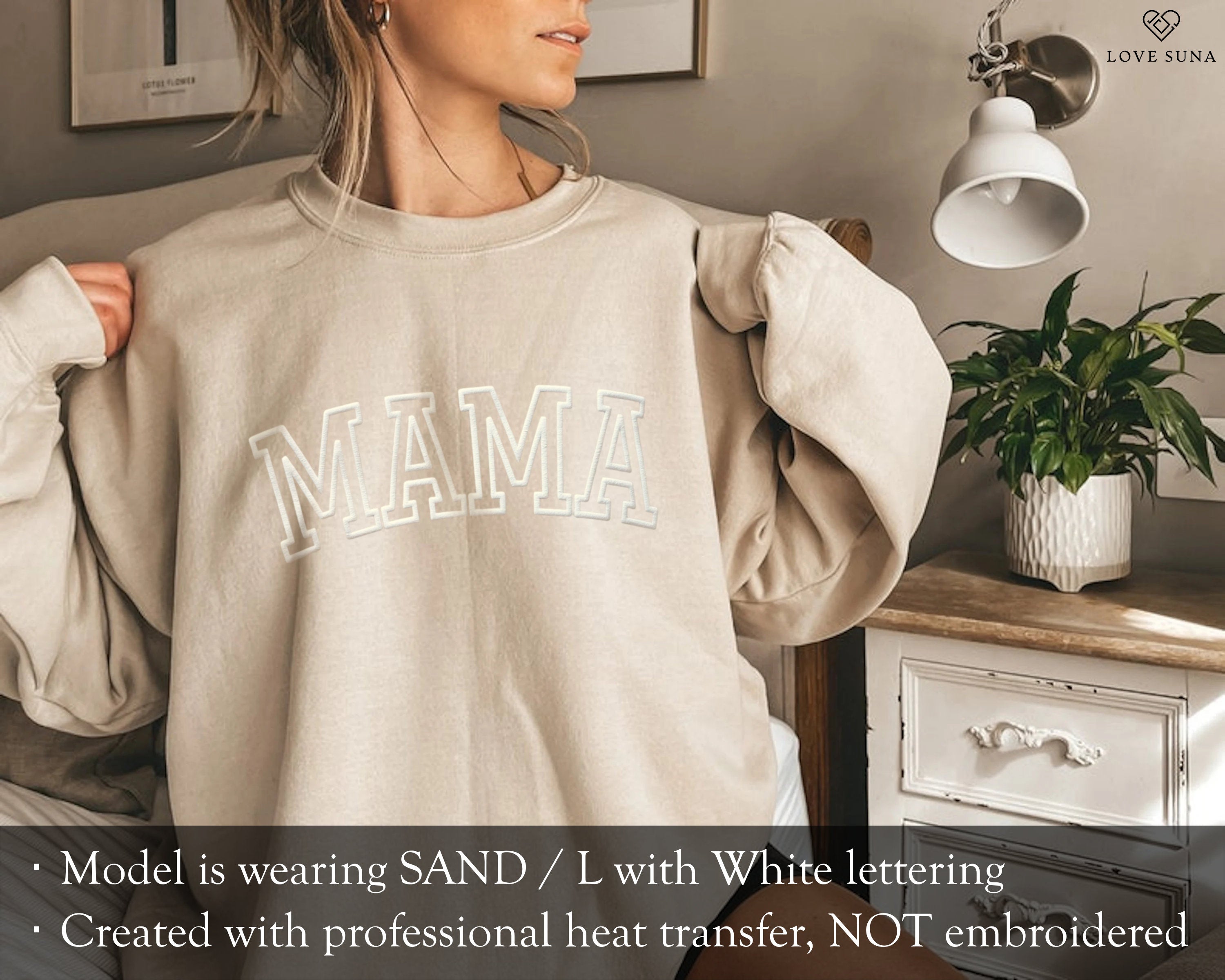 Personalized Mama Sweatshirt with Kid Names on Sleeve, Mothers Day Gift, Birthday Gift for Mom, New Mom Gift, Minimalist Cool Mom Sweater-ilovevango