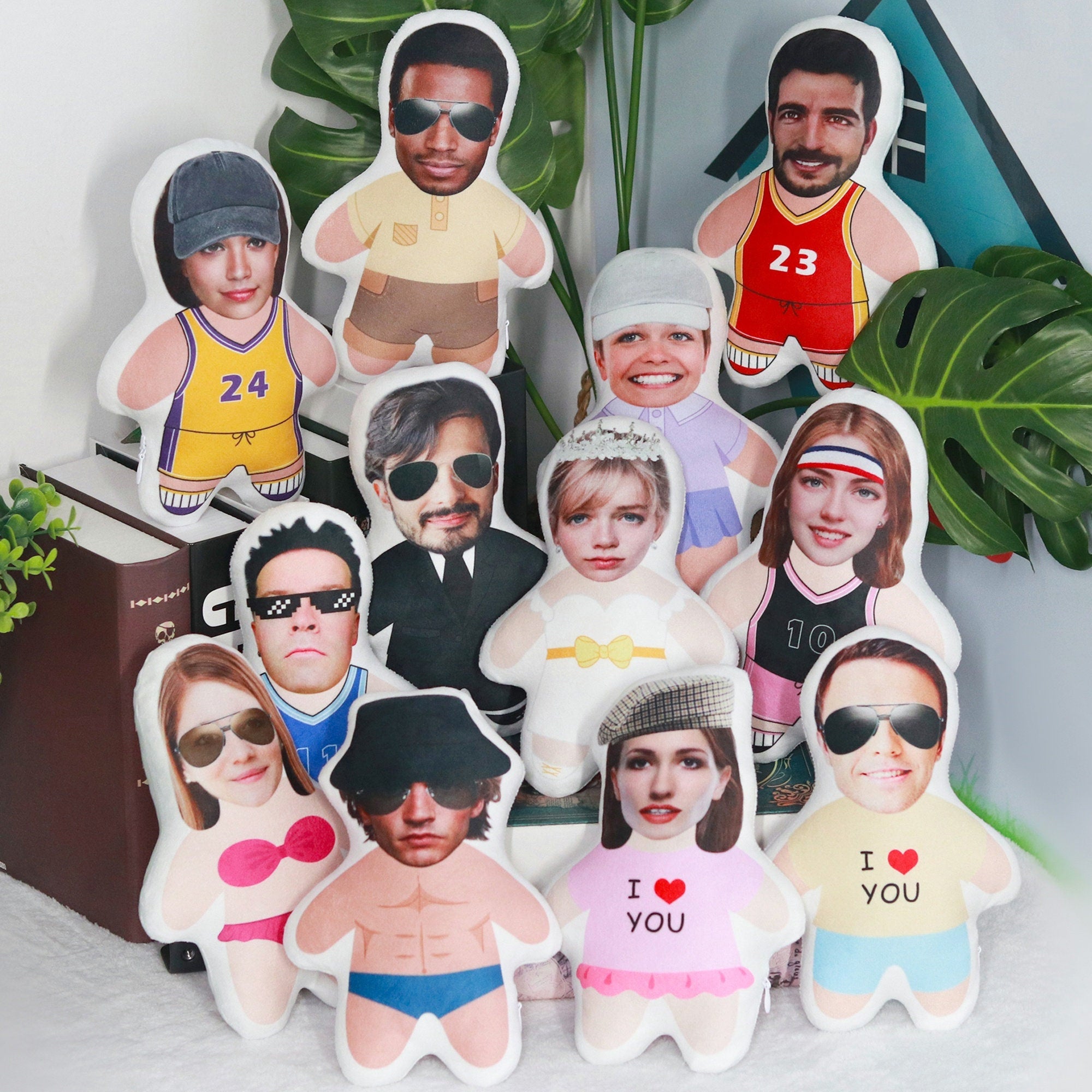 Face pillow,Custom image pillow,Cartoon picture pillow,Basketball team,Birthday gifts for couples, wedding gift,Bikini pillow,Christmas gift-ilovevango