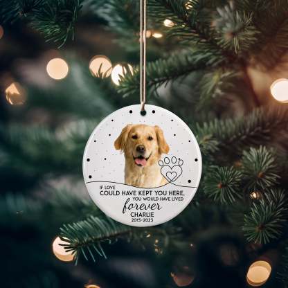 Personalized Photo Ornament for Dog, Dog Lover Gifts, Pet Sympathy Gifts, Loss of Pet, Dog Memorial Gifts, Custom Cute Dog Memorial Ornament-ilovevango