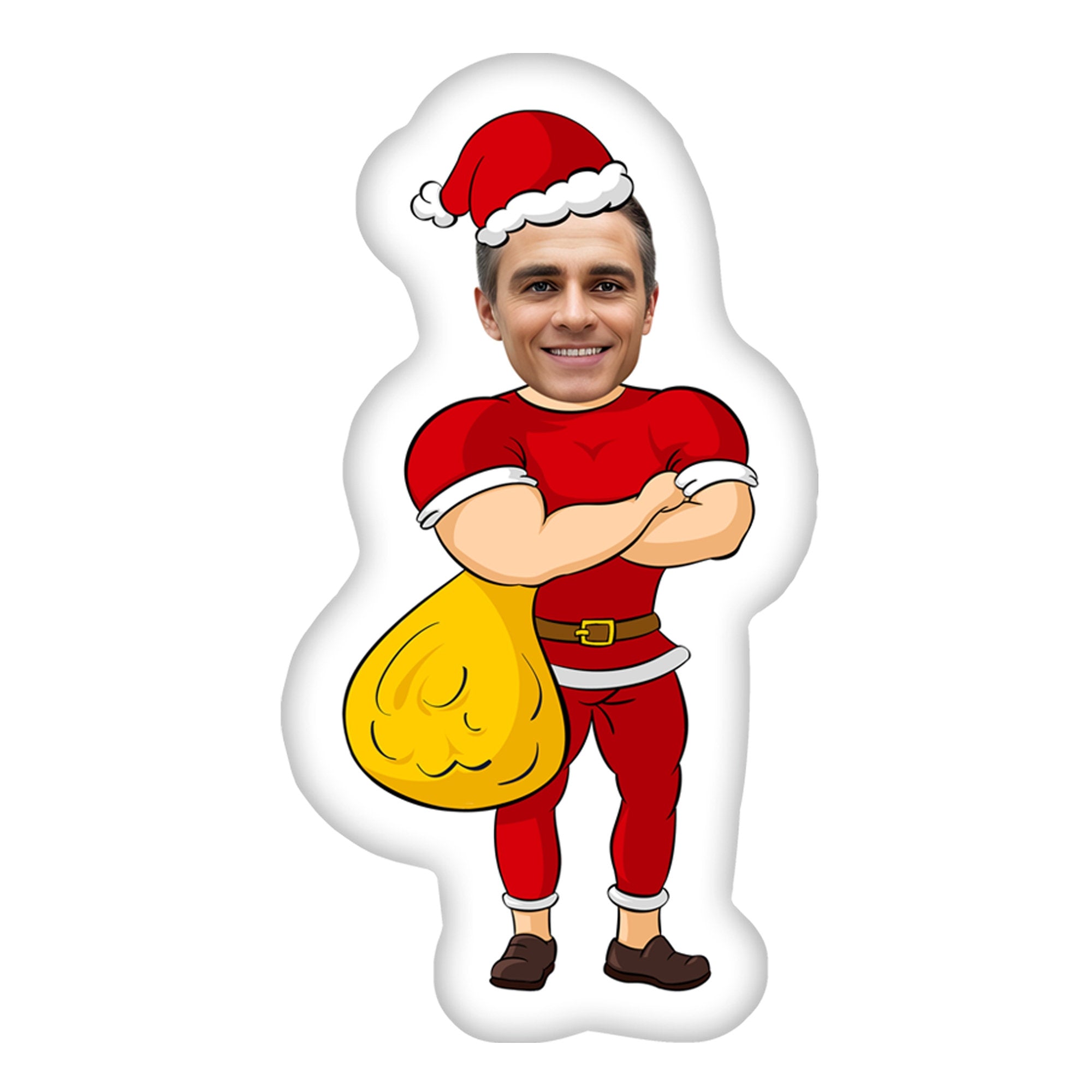 Customized christmas gift,Custom face pillow,A surprise gift for girl,Boy photo pillow,Personalise picture cushion,Santa Claus Doll Present-ilovevango