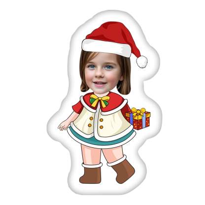 Customized christmas gift,Custom face pillow,A surprise gift for girl,Boy photo pillow,Personalise picture cushion,Santa Claus Doll Present-ilovevango