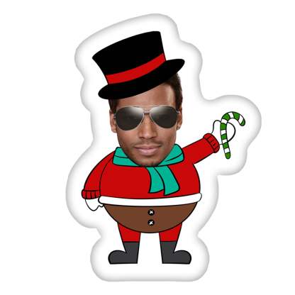 Customized christmas gift,Custom face pillow,A surprise gift for girl,Boy photo pillow,Personalise picture cushion,Santa Claus Doll Present-ilovevango