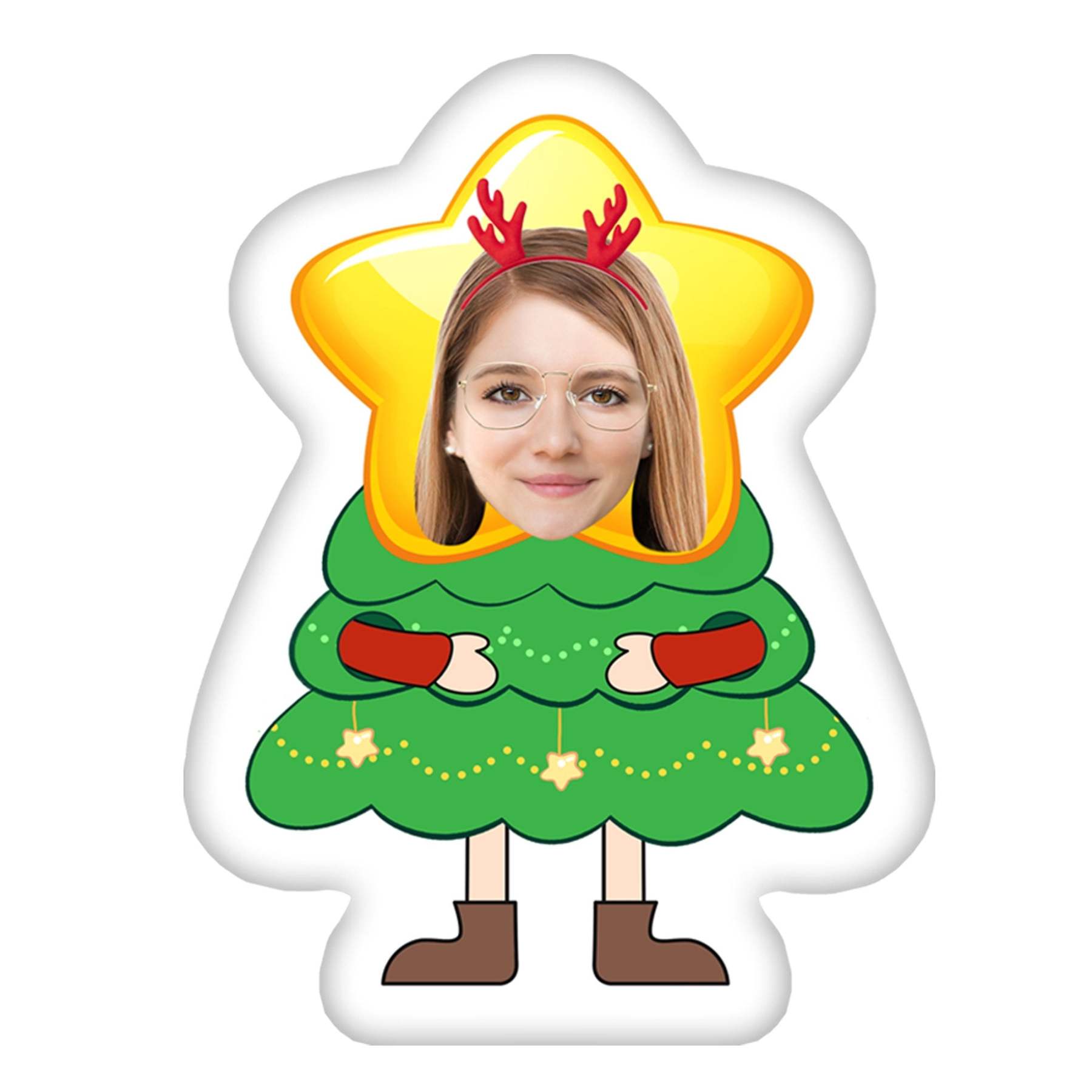 Customized christmas gift,Custom face pillow,A surprise gift for girl,Boy photo pillow,Personalise picture cushion,Santa Claus Doll Present-ilovevango