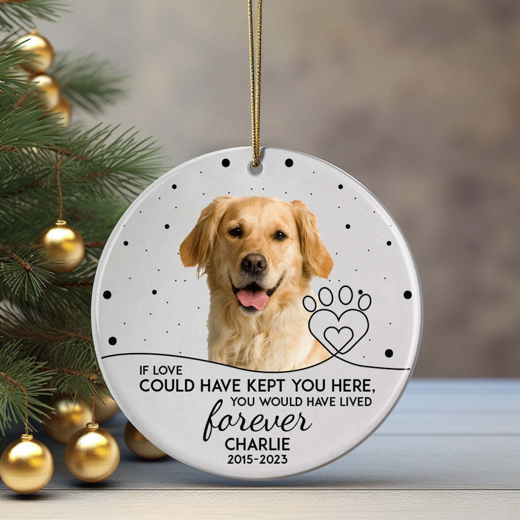 Personalized Photo Ornament for Dog, Dog Lover Gifts, Pet Sympathy Gifts, Loss of Pet, Dog Memorial Gifts, Custom Cute Dog Memorial Ornament-ilovevango
