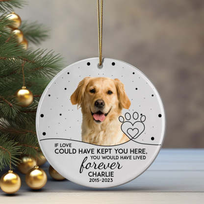 Personalized Photo Ornament for Dog, Dog Lover Gifts, Pet Sympathy Gifts, Loss of Pet, Dog Memorial Gifts, Custom Cute Dog Memorial Ornament-ilovevango
