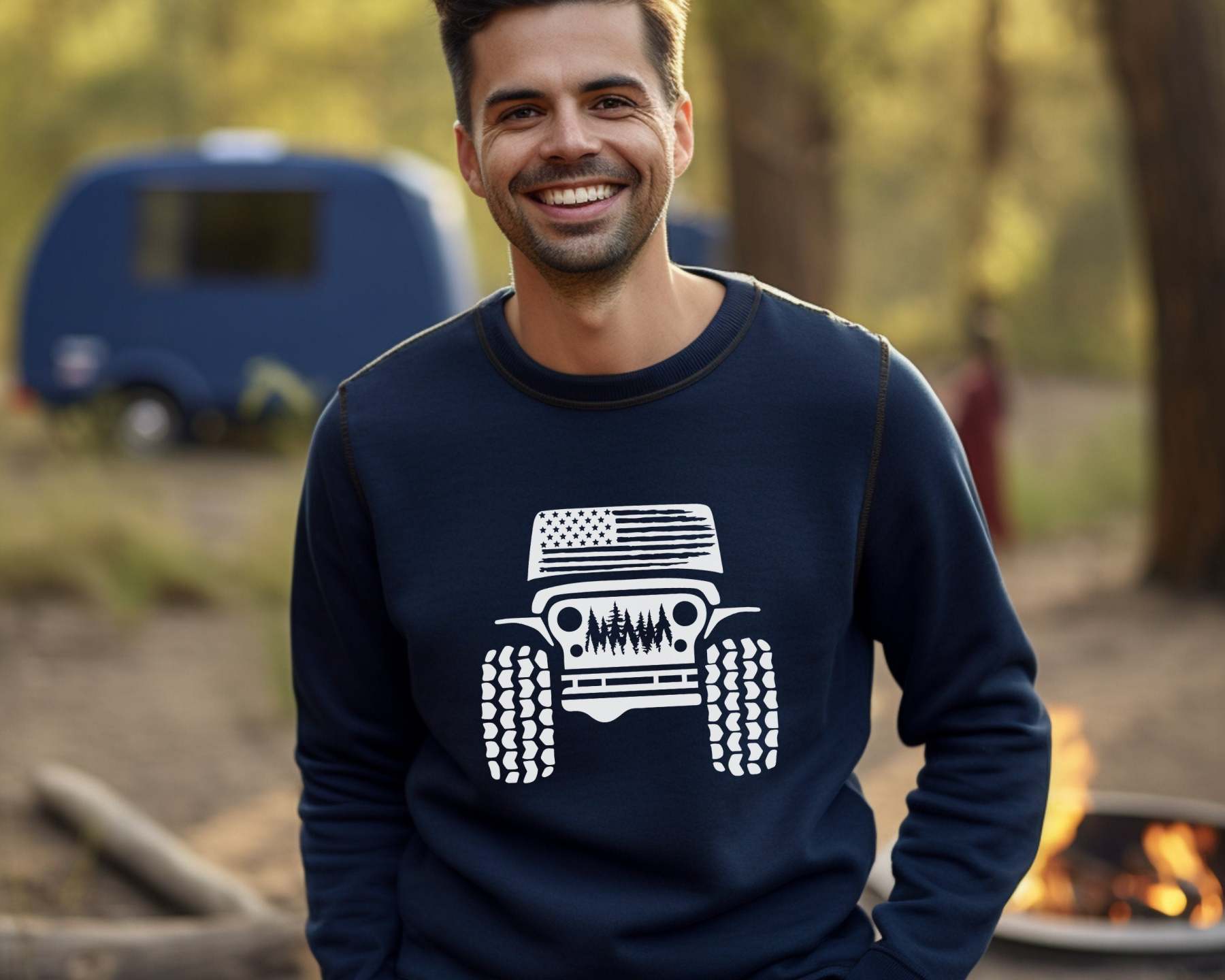 American Off Road Sweatshirt, American Off Road Hoodie, 4X4 Sweatshirt, Off Road Lover Sweatshirt, US Off Road Shirt, USA Flag Sweatshirt-ilovevango