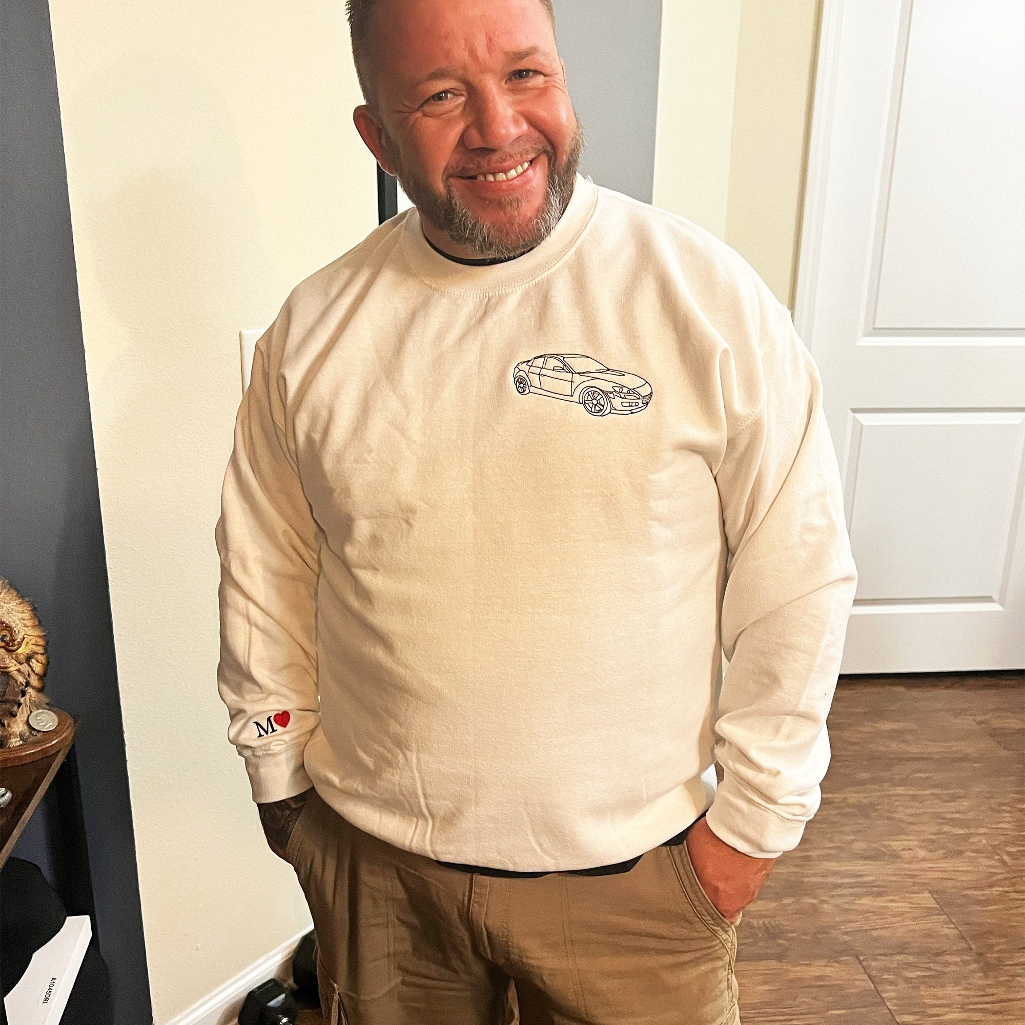 Personalised Car Hoodie, Car Sweatshirt Embroidered from Photo, Car Enthusiast Gift, Custom Truck Hoodie, Presents for him XMas, Car Love-ilovevango