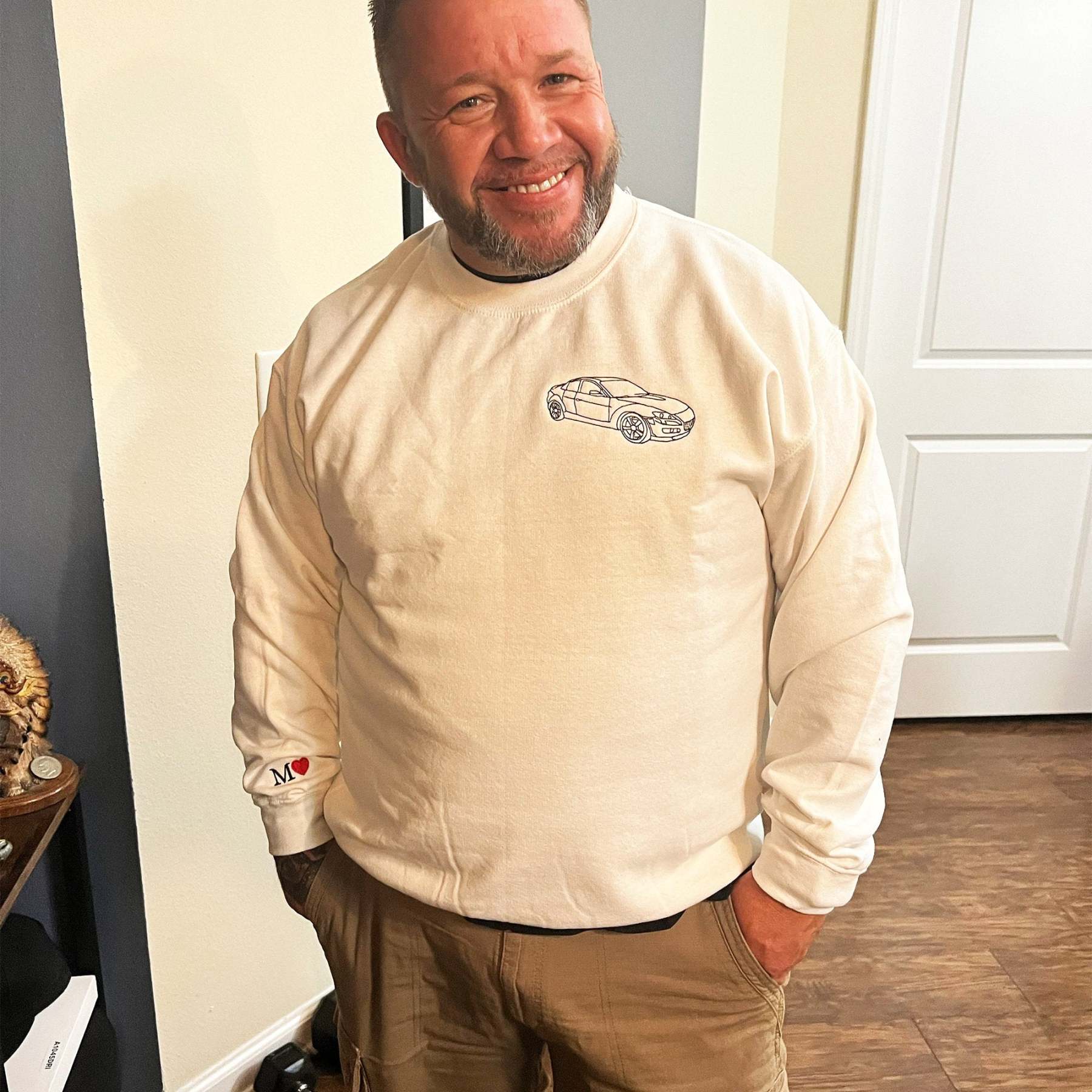 Personalised Car Hoodie, Car Sweatshirt Embroidered from Photo, Car Enthusiast Gift, Custom Truck Hoodie, Presents for him XMas, Car Love-ilovevango