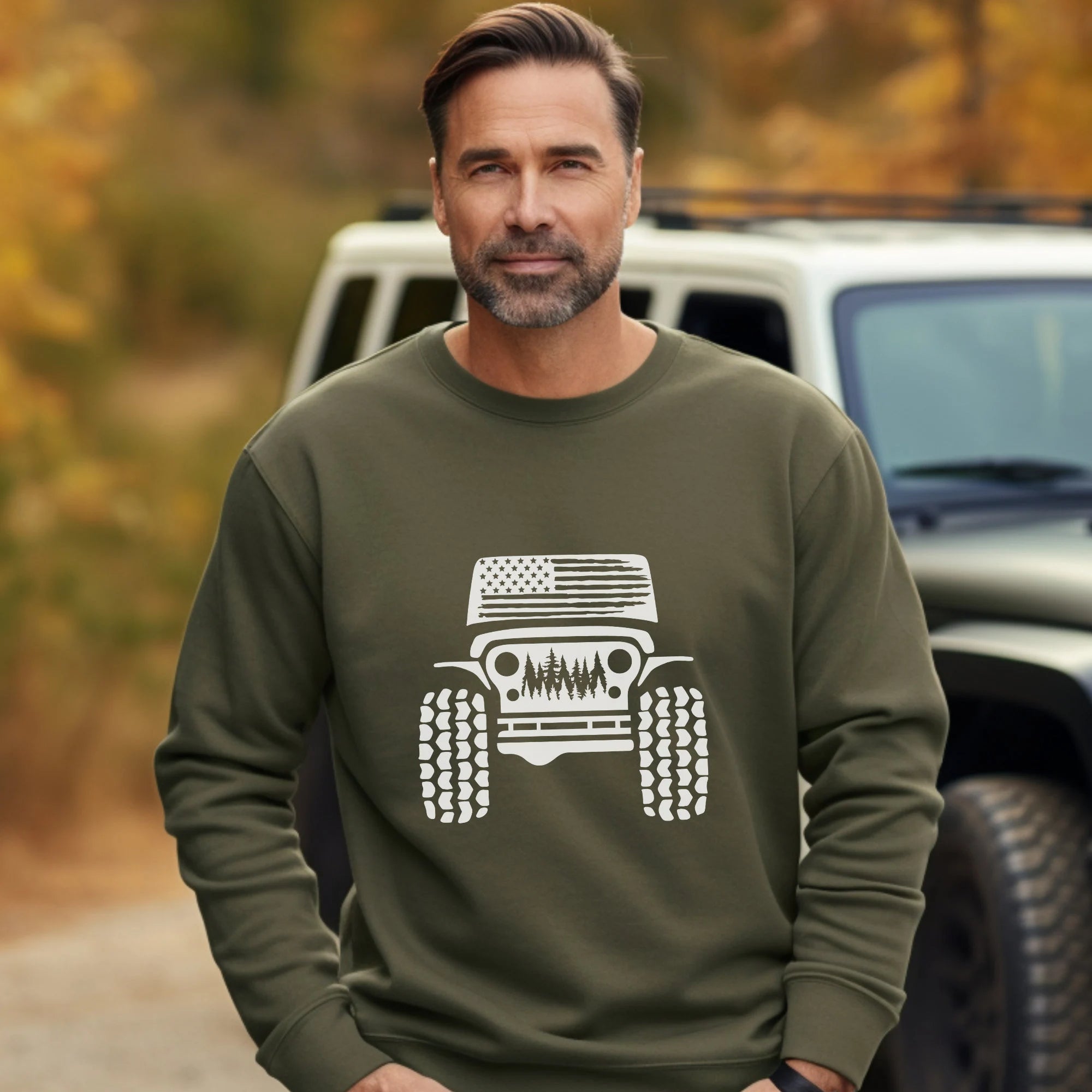 American Off Road Sweatshirt, American Off Road Hoodie, 4X4 Sweatshirt, Off Road Lover Sweatshirt, US Off Road Shirt, USA Flag Sweatshirt-ilovevango