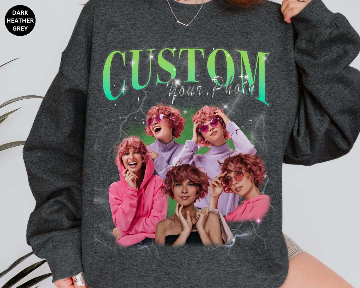 Custom Bootleg Rap Sweater, Custom Boyfriend Girlfriend Sweatshirt, Custom Your Own Bootleg Sweatshirt, Custom Photo, Vintage 90s Graphic Sweatshirt-ilovevango