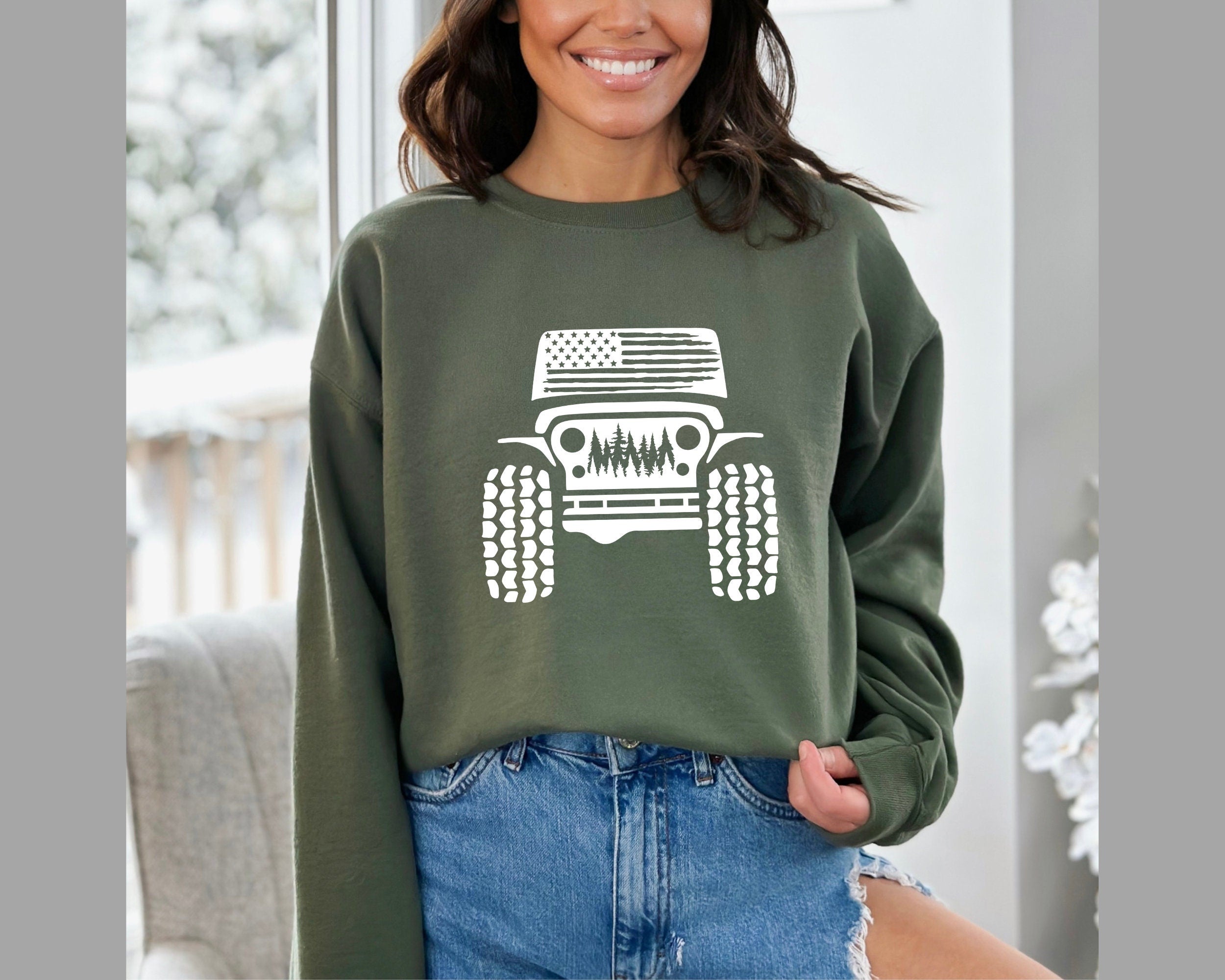American Off Road Sweatshirt, American Off Road Hoodie, 4X4 Sweatshirt, Off Road Lover Sweatshirt, US Off Road Shirt, USA Flag Sweatshirt-ilovevango