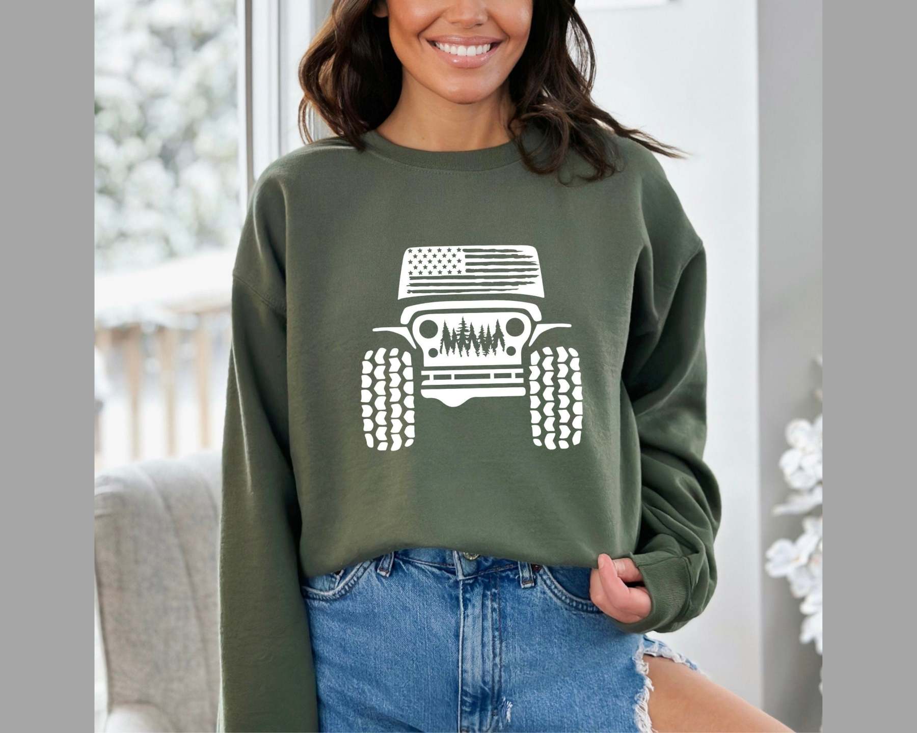 American Off Road Sweatshirt, American Off Road Hoodie, 4X4 Sweatshirt, Off Road Lover Sweatshirt, US Off Road Shirt, USA Flag Sweatshirt-ilovevango