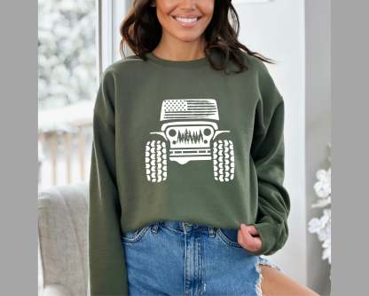 American Off Road Sweatshirt, American Off Road Hoodie, 4X4 Sweatshirt, Off Road Lover Sweatshirt, US Off Road Shirt, USA Flag Sweatshirt-ilovevango