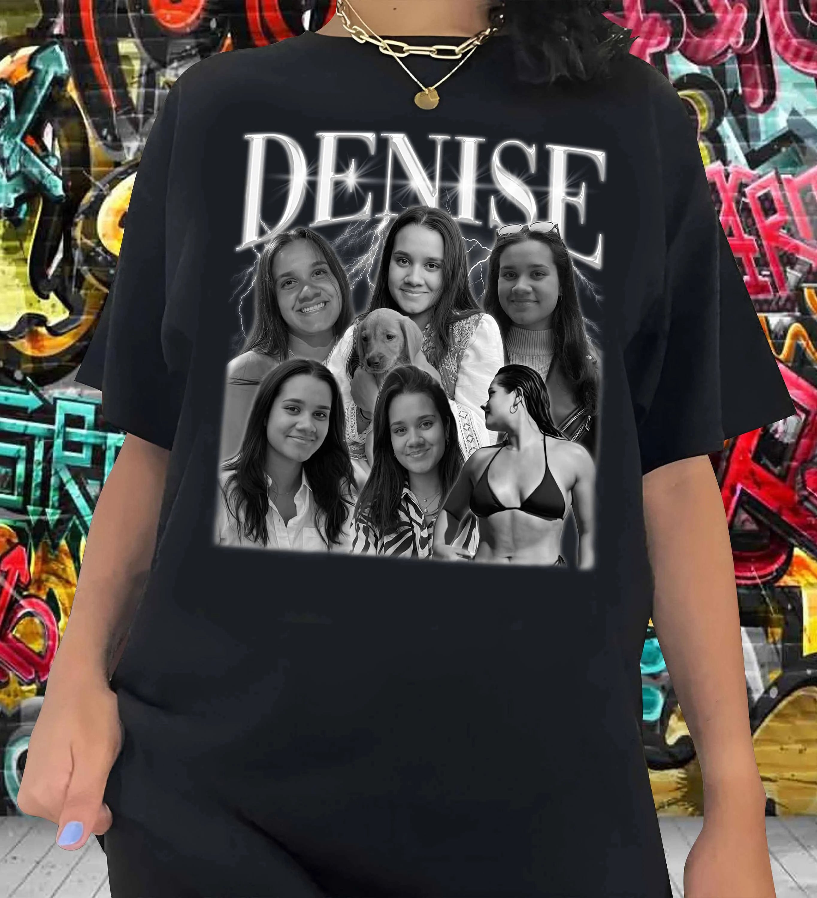 Custom Sweatshirt Personalized Name and Photo Y2K Bootleg Rap Tee T-shirt Hoodie Funny Boyfriend Shirt Girlfriend shirt-ilovevango