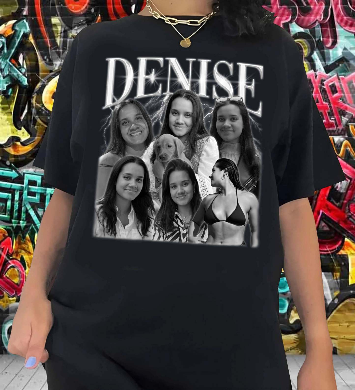 Custom Sweatshirt Personalized Name and Photo Y2K Bootleg Rap Tee T-shirt Hoodie Funny Boyfriend Shirt Girlfriend shirt-ilovevango