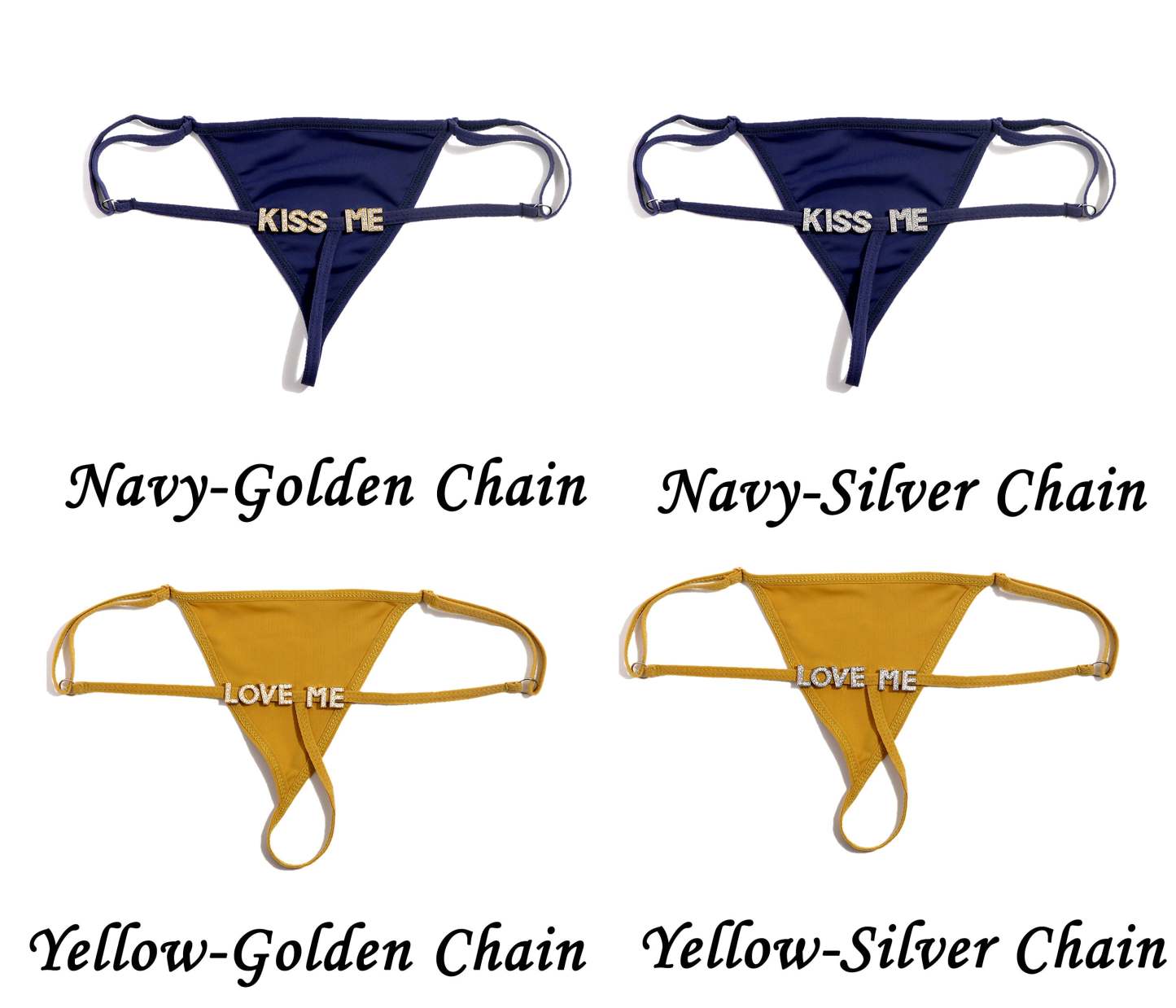 Customized Thong Chain, Thong Bikini, Custom Name Belly Chain, Personalized Waist Chain, Bikini Chain, Body Jewelry, New Year Gift for Her-ilovevango